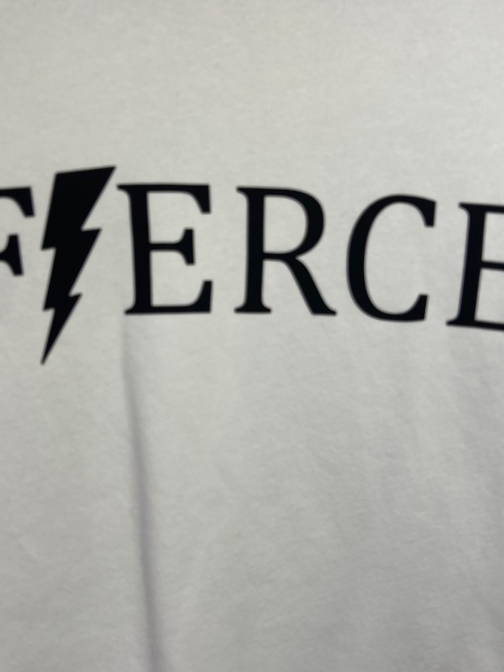 |•TIME AND TRU•| 'Fierce' White Crewneck Sweatshirt Size Small (4-6) - Picture 3 of 8